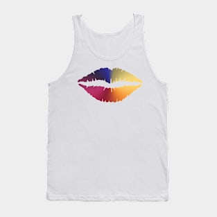 Lips Angle Gradient (Clear/White) Tank Top